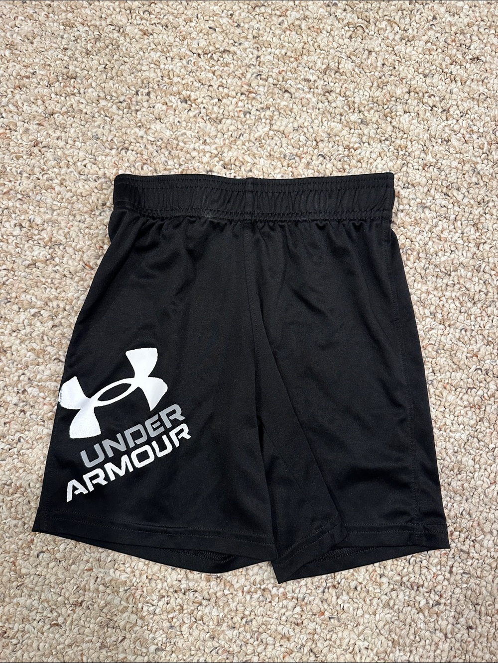 Under Armour Black Athletic Shorts with White Logo
